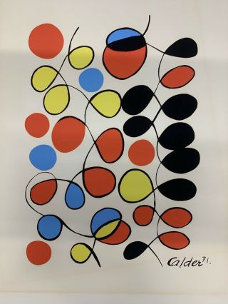 VTG Alexander Calder serigraph Signed Calder 71 16X13 