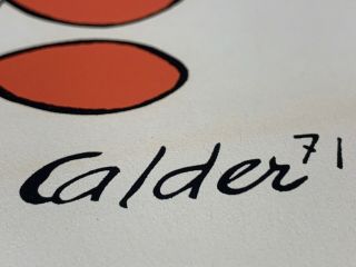 VTG Alexander Calder serigraph Signed Calder 71 16X13 