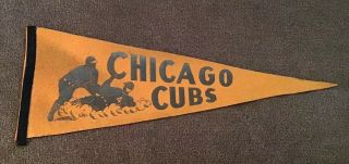 Vintage Chicago Cubs Pennant 1930 - 1940 Rare Soft Wool Full Size 30” Dizzy Dean