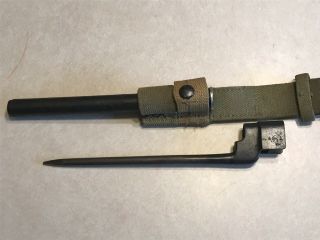 Enfield No 4 MK II Bayonet With Scabbard And Frog 4
