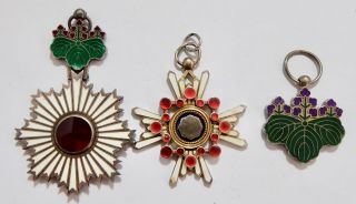 Japan Sterling Order Of Rising Sun & Sacred Treasure Medal Japanese Badge