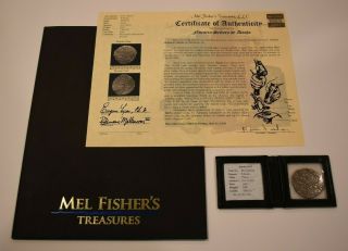 Rare Atocha 1622 - 8 Reales Silver Coin - Grade (2) - Mel Fisher Certificate - Numbered