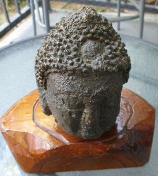 Vintage Bronze Buddha Head Acquired During The Korean War