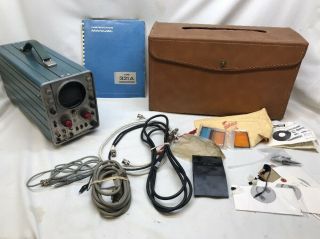 Tektronix Vintage 1964 Model Type 321a Oscilloscope & Probe Kit Accessories