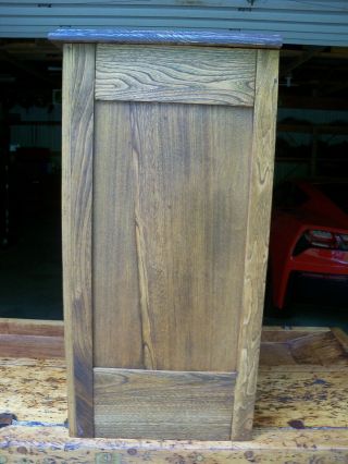 Antique Oak Spool Cabinet counter top store display cabinet 5