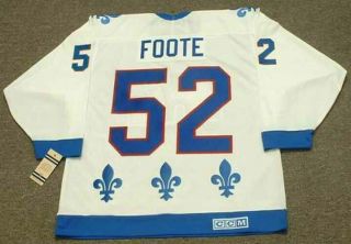 Adam Foote Quebec Nordiques 1992 Ccm Vintage Home Nhl Hockey Jersey