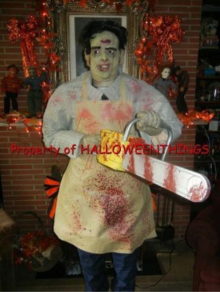 Animated 6 Foot Leatherface Texas Chainsaw Massacre Halloween Prop Rare (as - Is)