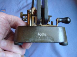 Vintage RARE Telegraph Key STAMPED PROPERTY OF POSTAL TELEGRAPH CABLE CO. 3
