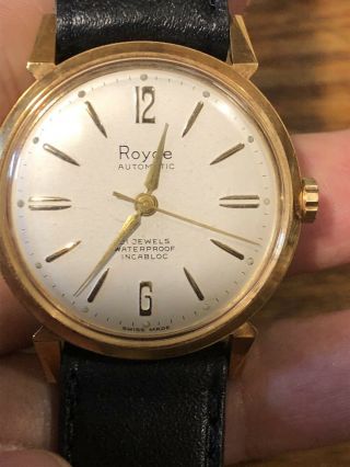 Vintage Royce Automatic 21j - Nos =new Old Stock Men Watch=run