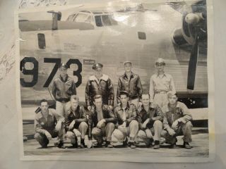 Vintage Ww - 2 Group From 1st Lt I.  Feinberg Bombardier 15th Air Force Dd214 Photo