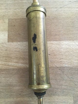 Nesthhill Rare Vintage Brass Oil Gun Syringe For Rolls Royce & Bentley 5