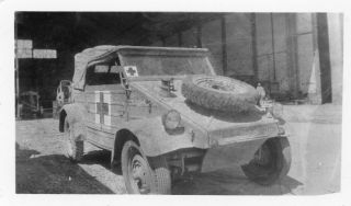 Org Wwii Photo: Captured German Afrika Korp Medical Kubelwagen