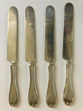 N.  Harding Pure Coin Set Of 4 Knives Circa 1810 - 1830 Haverhill Ma
