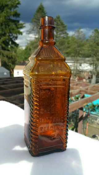H.  P.  HERB / WILD / CHERRY / BITTERS bottle,  RARE Applied Top Variant, 7
