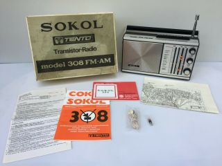 Sokol Model 308 Fm - Am Vintage Transistor Radio -