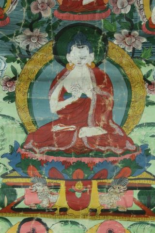 APR140 CHINESE TIBETAN BUDDHIST TANGKA HAND PAINTED SILK MEKURI MAKURI 3