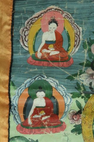 APR140 CHINESE TIBETAN BUDDHIST TANGKA HAND PAINTED SILK MEKURI MAKURI 5