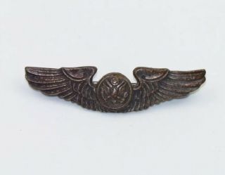 Ww2 Us Army Air Corps Aircrew Wings Pin,  Usaac,  Pin Back,  Sterling,  2” Long