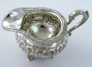 OUTSTANDING IRISH SILVER MILK JUG,  Dublin 1839 R Smith Large cream pitcher 320g 7