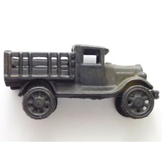 Vintage Cast Iron Black Ford Model T Farm Delivery Truck