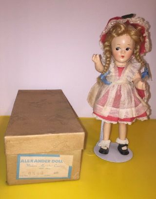 Vintage Madame Alexander Mcguffey Ana 9” Doll W Box Ao Outfit