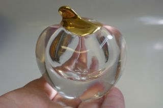 Rare Tiffany & Co.  Elsa Peretti 18k Yellow Gold Top Carved Rock Crystal Apple
