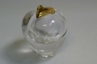 Rare Tiffany & Co.  Elsa Peretti 18K Yellow Gold Top Carved Rock Crystal Apple 3