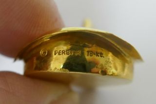 Rare Tiffany & Co.  Elsa Peretti 18K Yellow Gold Top Carved Rock Crystal Apple 7