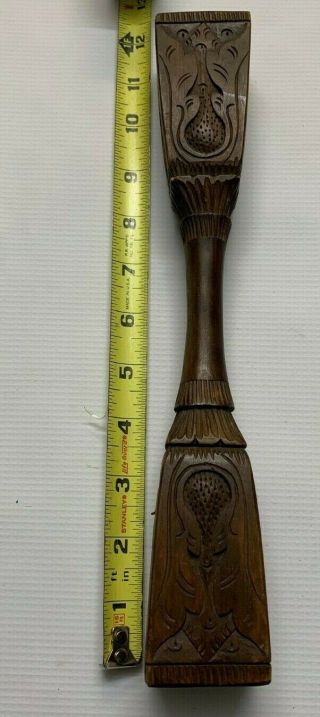 Vintage Wood Instrument Bell Wooden Carved Musical Instrument Antique Treen Art