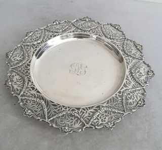 Quality,  Attractive Ant.  Solid Silver Swags Plate / Dish.  476gms.  Lon.  1908.