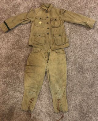 Rare Vintage Boy Scouts Of America 1919 Eisner Jacket Breeches/ Pants Pin