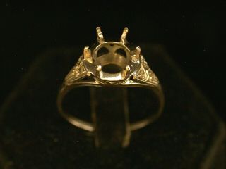Vintage Platinum Ring Mounting With Diamond Chips Nr