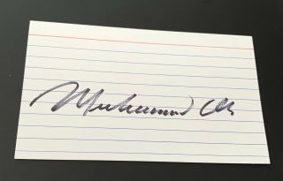 Muhammad Ali American Boxing Legend Vintage Signed Autograph 3x5 Index Card