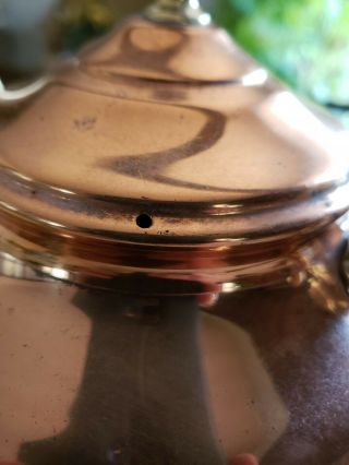 Vintage Copper & Brass Tea Kettle Pot Made in Italy 2