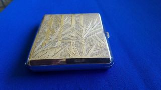 Quality Vintage Sterling Silver 950 Japanese Cigarette Case Bamboo Design 7