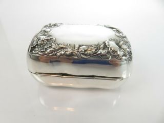 Classic Gorham Art Nouveau Sterling Silver Floral Soap Box,  c1917 4