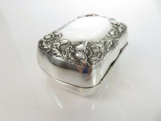 Classic Gorham Art Nouveau Sterling Silver Floral Soap Box,  c1917 5