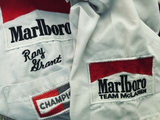 Very rare Marlboro McLaren 1976/77 World Championship pit crew shirt.  James Hunt 4