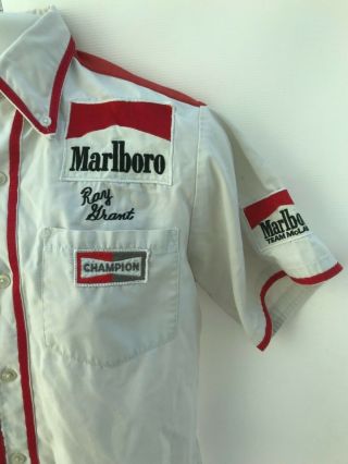 Very rare Marlboro McLaren 1976/77 World Championship pit crew shirt.  James Hunt 5