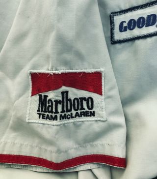 Very rare Marlboro McLaren 1976/77 World Championship pit crew shirt.  James Hunt 8