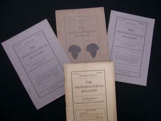 4 Rare Copies Of The 1914 " Archaeological Bulletin " From The David Stilp Library