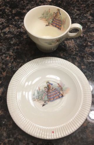 Antique Rare Tea Cup And Saucer