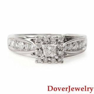 Estate Keepsake Diamond 14k White Gold Engagement Ring Nr