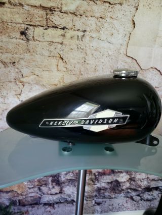 Harley Davidson 1970s Mustang Gas Tank For A Chopper Black Vintage