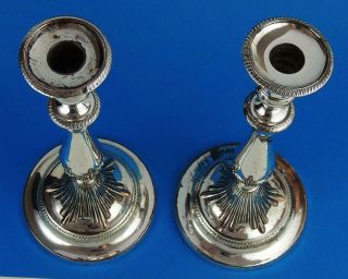MATTHEW BOULTON George III OLD SHEFFIELD PLATE CANDLESTICKS c1800 12 Inches 2