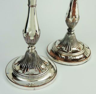 MATTHEW BOULTON George III OLD SHEFFIELD PLATE CANDLESTICKS c1800 12 Inches 7