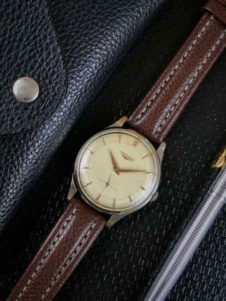 Vintage LONGINES Cal.  12.  68z Big Jumbo Men ' s watch from 1950 ' s 4