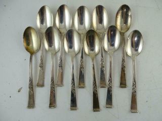 Vintage Sterling Silver Reed & Barton Classic Rose Teaspoon Spoon Set 355.  1g 6 " L