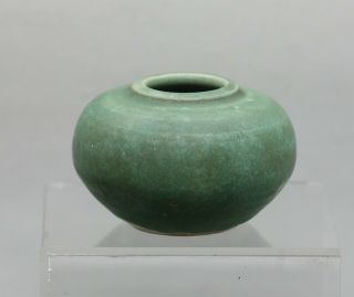 Antique Chinese Monochrome Apple Green Glaze Porcelain Brush Washer 2
