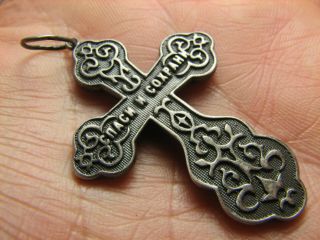 MASSIVE.  CRUCIFIXION BIG SIZE OLD VINTAGE STERLING SILVER CROSS - PENDANT 1152 3